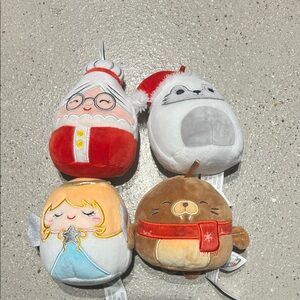 Mini Squishmallows Holiday Set - Red, White, Brown